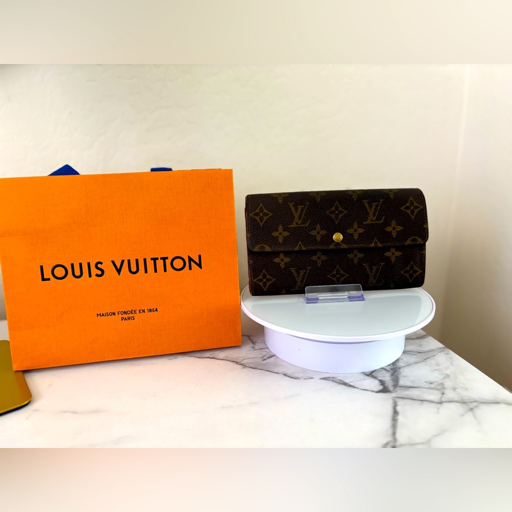 Louis Vuitton Brown Sarah Monogram LongWallet